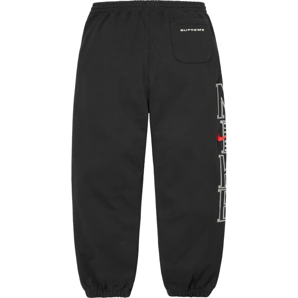 Supreme Nike Sweatpant - Black (front)