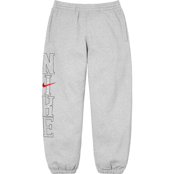 Supreme Nike Sweatpant - Heather Grey (front)
