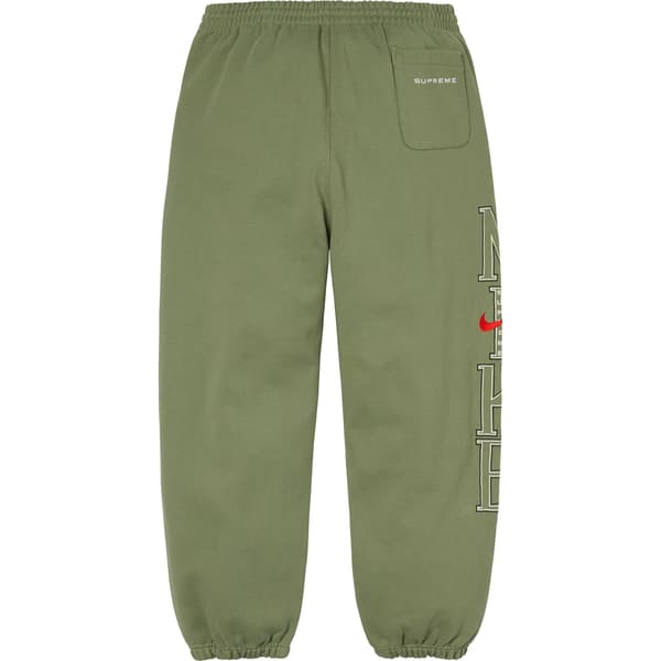 Supreme Nike Sweatpant - Olive (front)