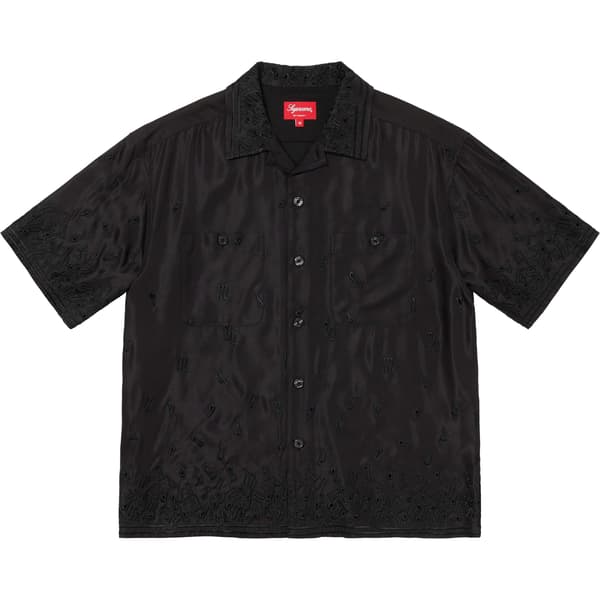 Supreme Nouveau Embroidered S/S Shirt - Black (front)