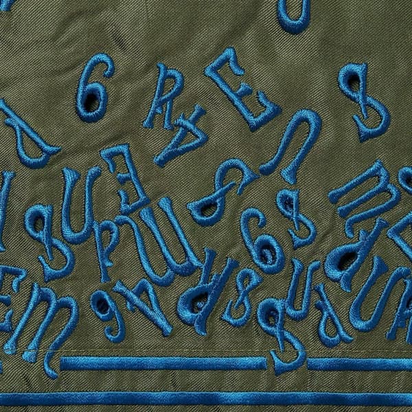 Supreme Nouveau Embroidered S/S Shirt - Olive (front)