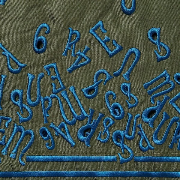 Supreme Nouveau Embroidered S/S Shirt - Olive (front)