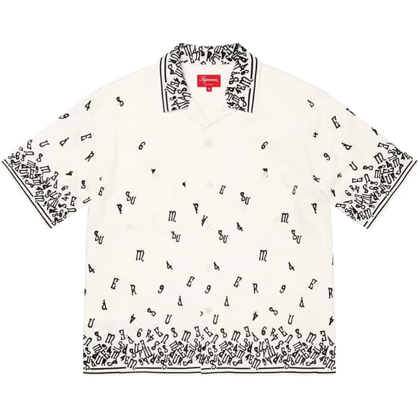 Supreme Nouveau Embroidered S/S Shirt - White (front)