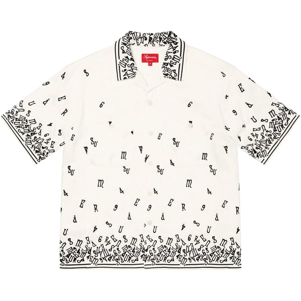 Supreme Nouveau Embroidered S/S Shirt - White (front)