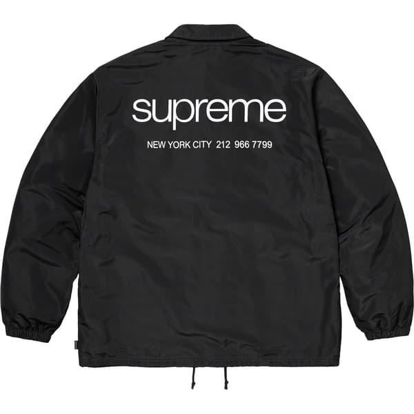 Supreme NYC Coaches Jacket - Black (front)