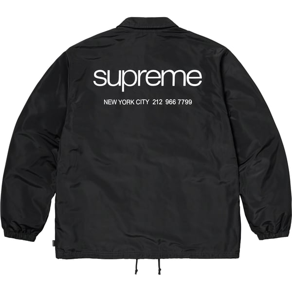 Supreme NYC Coaches Jacket - Black (front)
