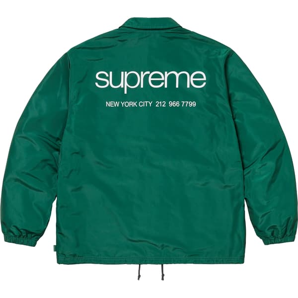 Supreme NYC Coaches Jacket - Green (front)
