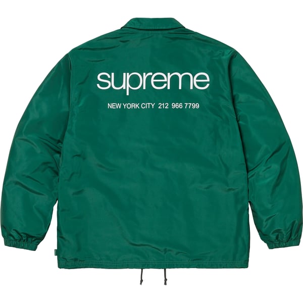 Supreme NYC Coaches Jacket - Green (front)