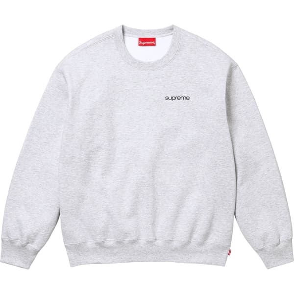 Supreme NYC Crewneck - Ash Grey (front)
