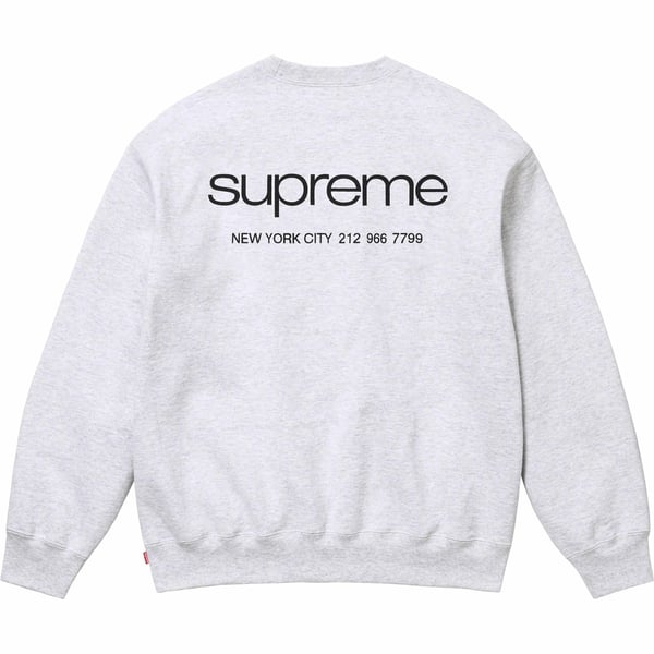 Supreme NYC Crewneck - Ash Grey (front)