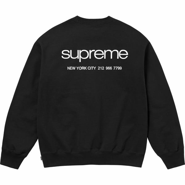 Supreme NYC Crewneck - Black (front)