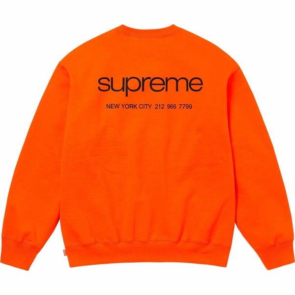 Supreme NYC Crewneck - Dark Orange (front)