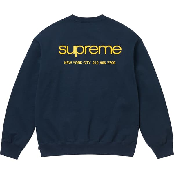 Supreme NYC Crewneck - Navy (front)