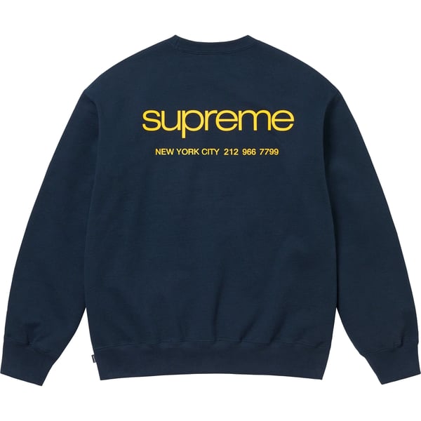 Supreme NYC Crewneck - Navy (front)