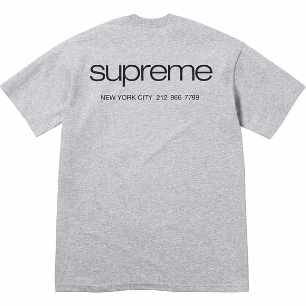 Supreme NYC Tee - Heather Grey (front)