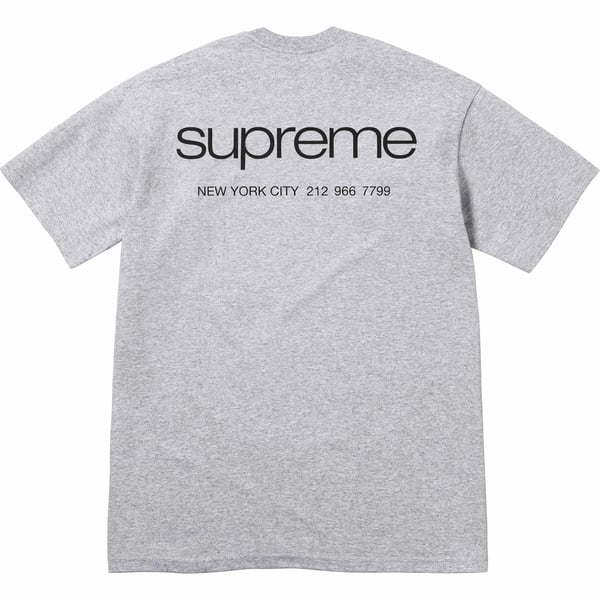 Supreme NYC Tee - Heather Grey (front)