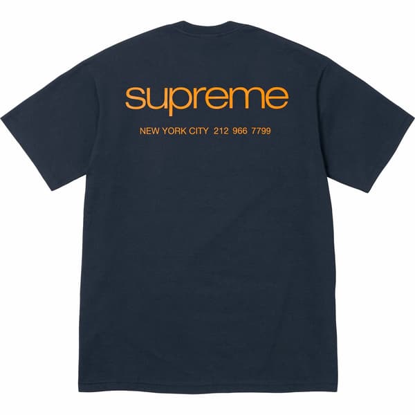 Supreme NYC Tee - Navy (front)