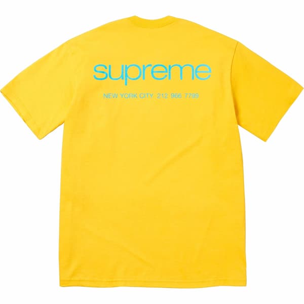 Supreme NYC Tee - Yellow (front)