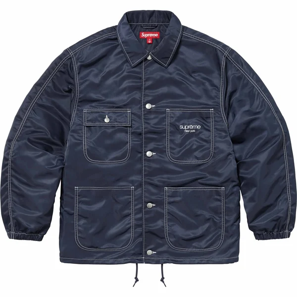 Supreme Nylon Chore Coat - Navy (front)
