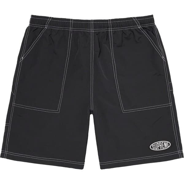 Supreme Nylon Painter Short - Black (front)
