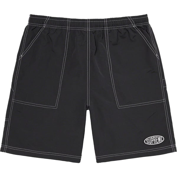 Supreme Nylon Painter Short - Black (front)