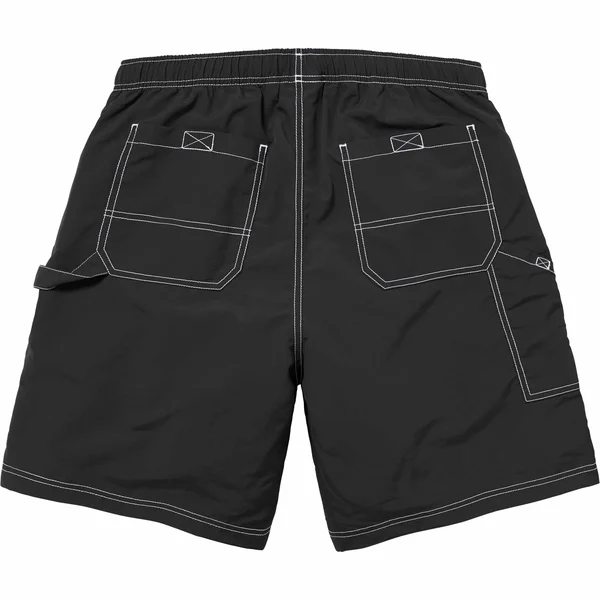 Supreme Nylon Painter Short - Black (front)