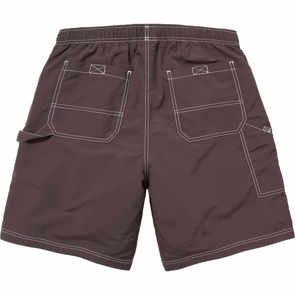 Supreme Nylon Painter Short - Dark Brown (front)