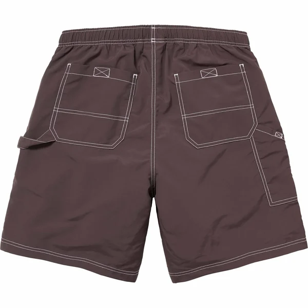 Supreme Nylon Painter Short - Dark Brown (front)