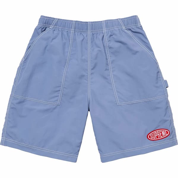 Supreme Nylon Painter Short - Light Slate (front)