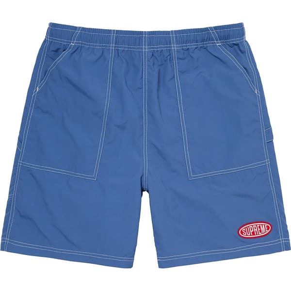 Supreme Nylon Painter Short - Pale Blue (front)
