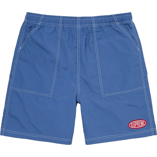 Supreme Nylon Painter Short - Pale Blue (front)