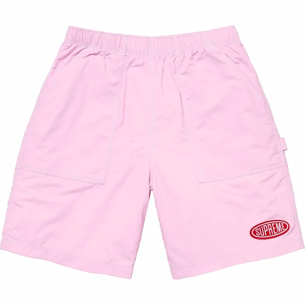 Supreme Nylon Painter Short - Pale Pink (front)