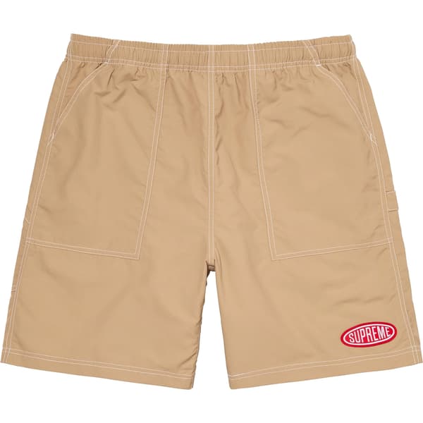 Supreme Nylon Painter Short - Tan (front)