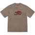 Supreme Ohm Embroidered S/S Top - Pale Olive (front)