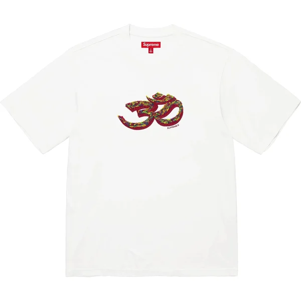 Supreme Ohm Embroidered S/S Top - White (front)