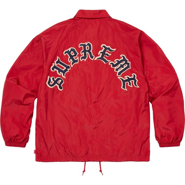Supreme Old English Arc Coaches Jacket - Red (front)