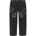 Supreme Old English Canvas Double Knee Painter Pant - Black (front)