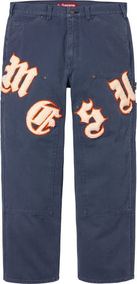 Supreme Old English Canvas Double Knee Painter Pant Navy