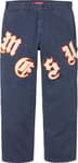 Supreme Old English Canvas Double Knee Painter Pant - Navy (front)