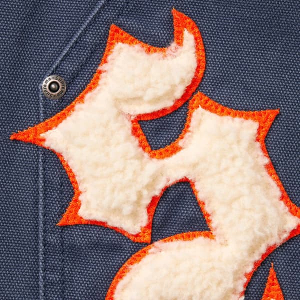 Supreme Old English Canvas Double Knee Painter Pant - Navy (front)