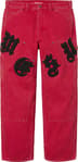 Supreme Old English Canvas Double Knee Painter Pant - Red (front)