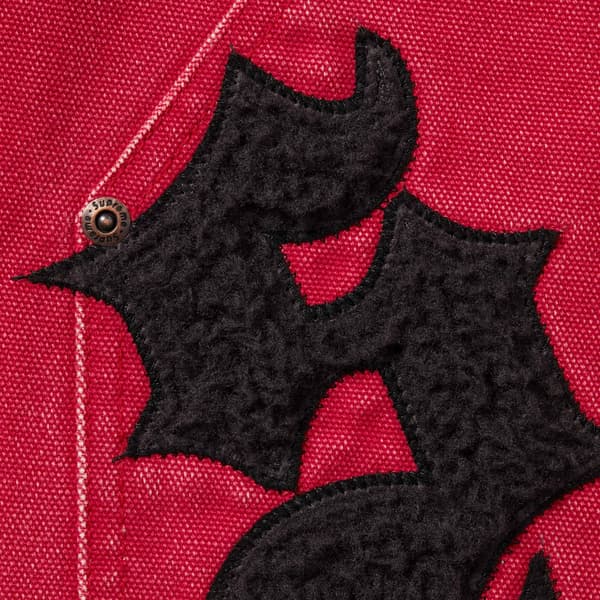 Supreme Old English Canvas Double Knee Painter Pant - Red (front)