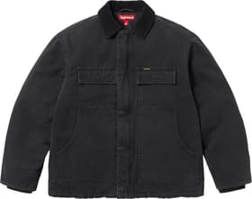 Supreme Old English Canvas Work Jacket Black