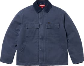 Supreme Old English Canvas Work Jacket Navy