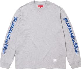 Supreme Old English L/S Top Heather Grey