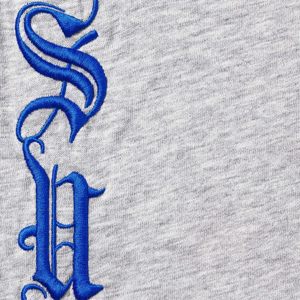 Supreme Old English L/S Top - Heather Grey (front)