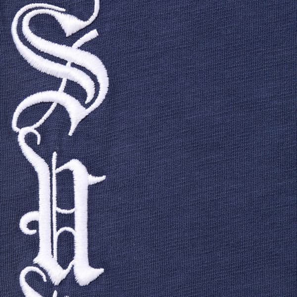 Supreme Old English L/S Top - Navy (front)