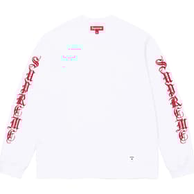 Supreme Old English L/S Top White