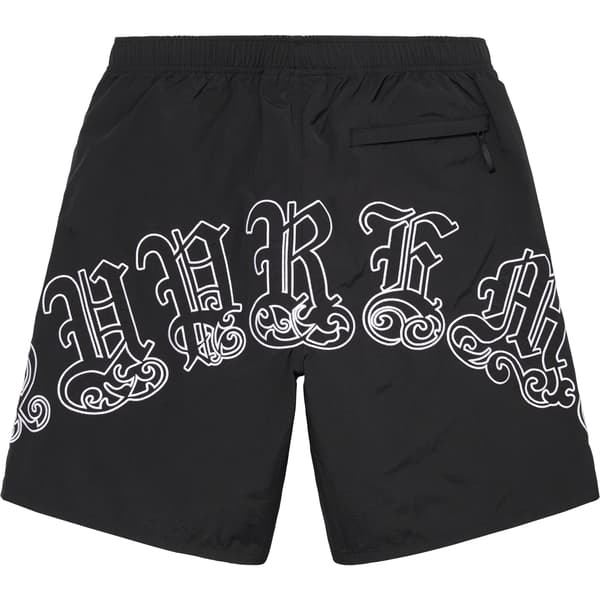 Supreme Old English Nylon Short - Black (front)