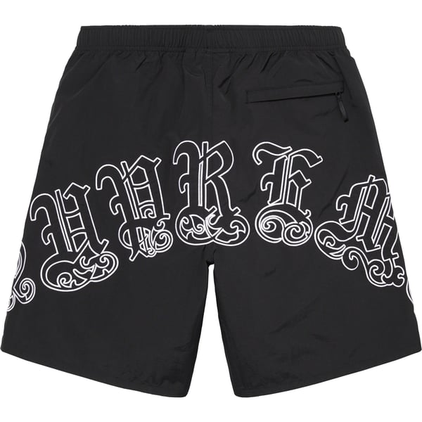 Supreme Old English Nylon Short - Black (front)